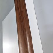 Vintage Postmodern Oval Wall Mirror with a Wooden Frame, Italy