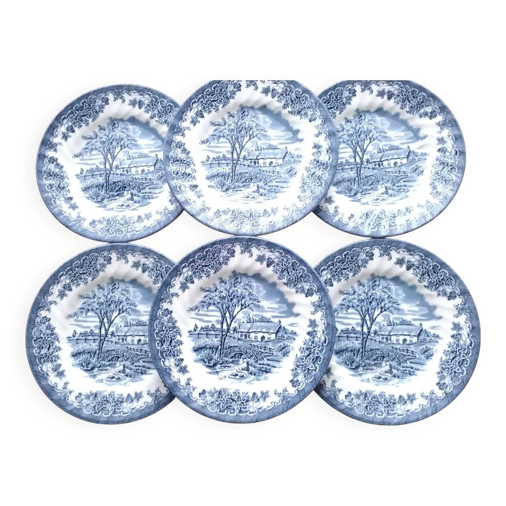 6 Churchill Dessert Plates "Georgian Collection" Model