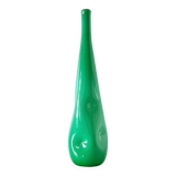 Green opaline Italian bottle 1960 EMPOLI
