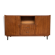 Enfilade meuble tv bahut moderniste vintage rétro en teck pieds métal noir