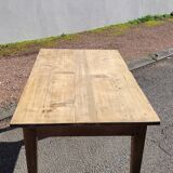 Old rustic farm table made in 1900s in oak - 1m22
