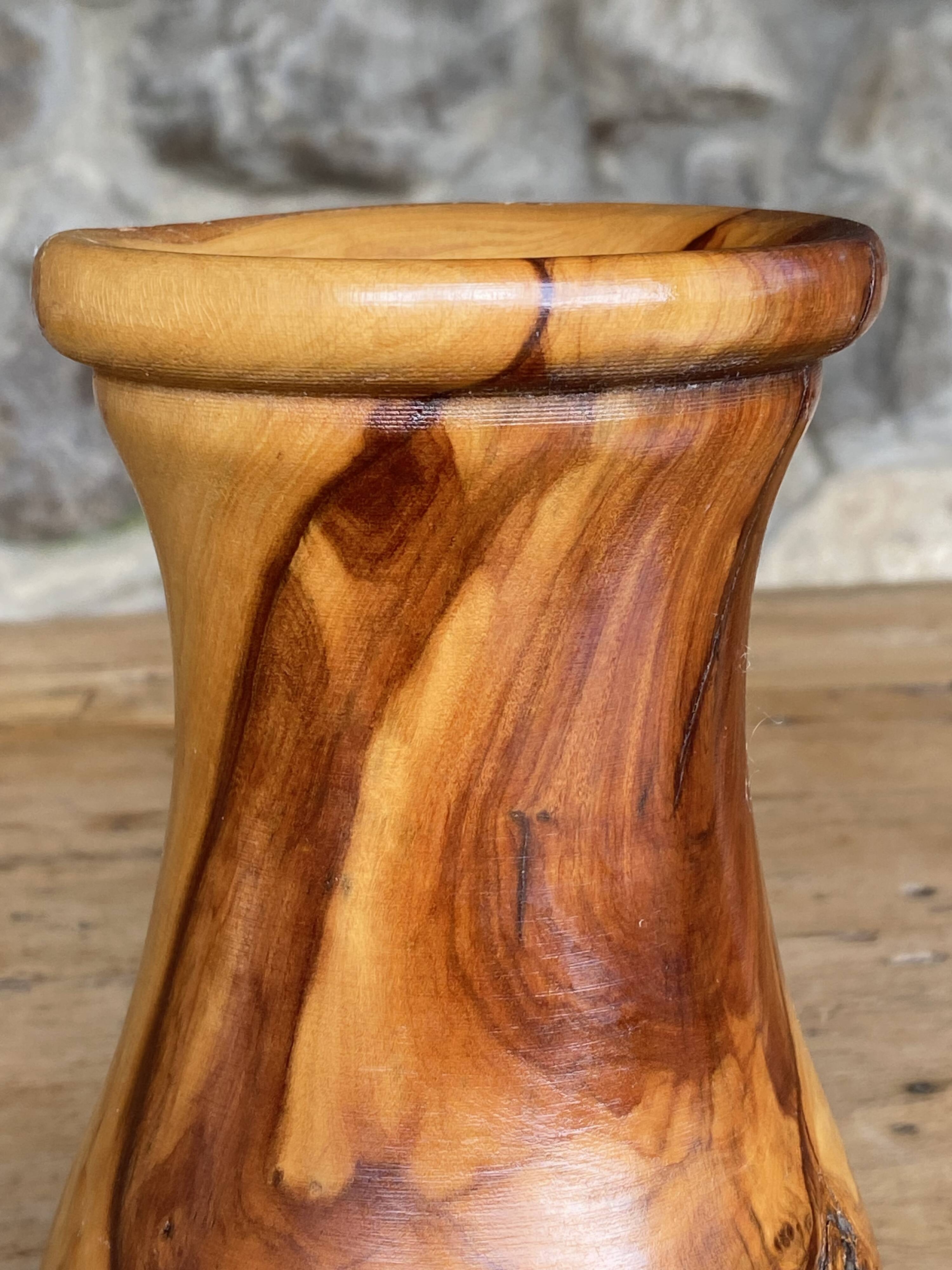 Ikebana wooden vase