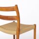 Lot de 6 chaises de salle à manger en teck Niels Otto Moller, modèle 84, 1976 – Cordon renouvelé