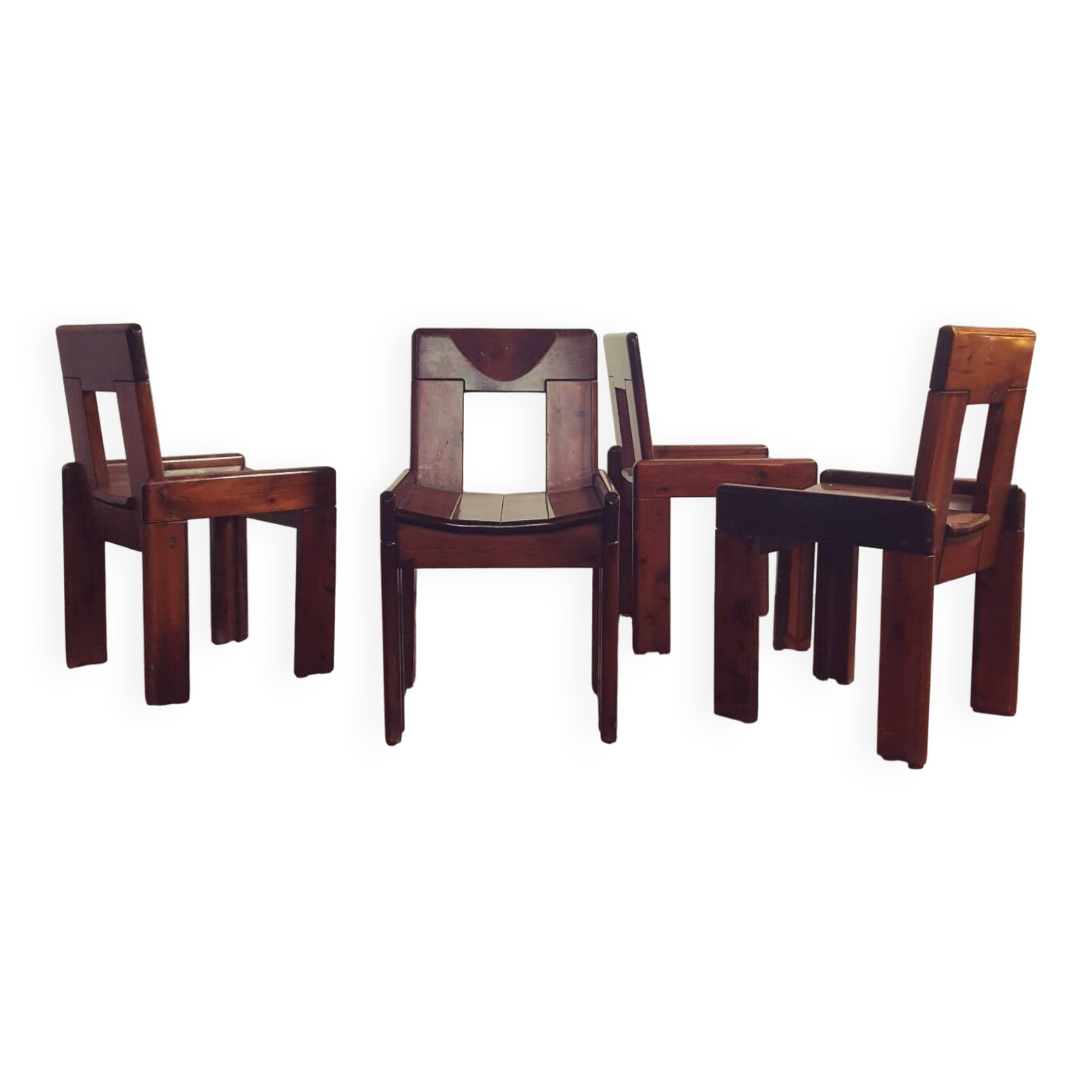 Pair of chairs by Silvio Coppola, Fratelli Montana edition, 1970.