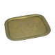 Vintage golden brass serving tray