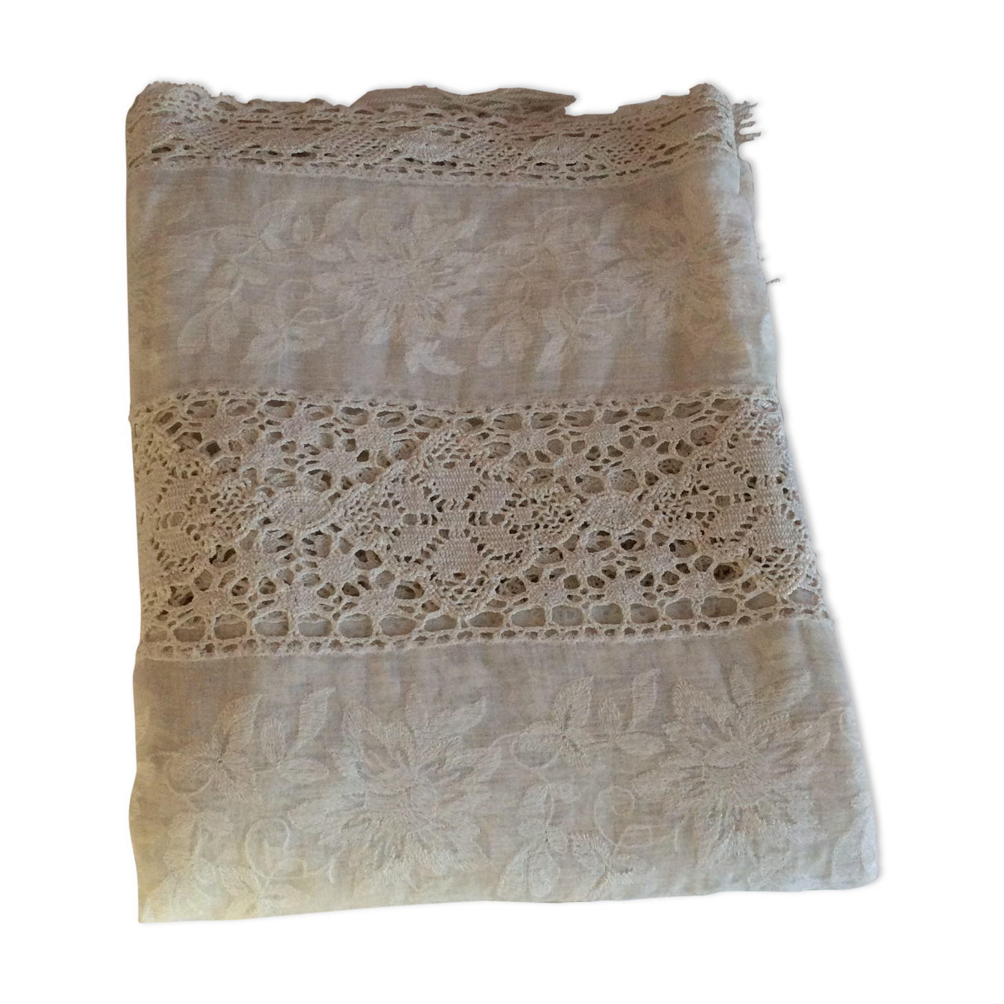 Old bed top lace and crochet