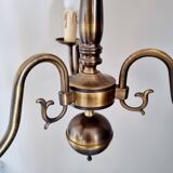 Lampe classique en laiton de style hollandais de couleur bronze doré