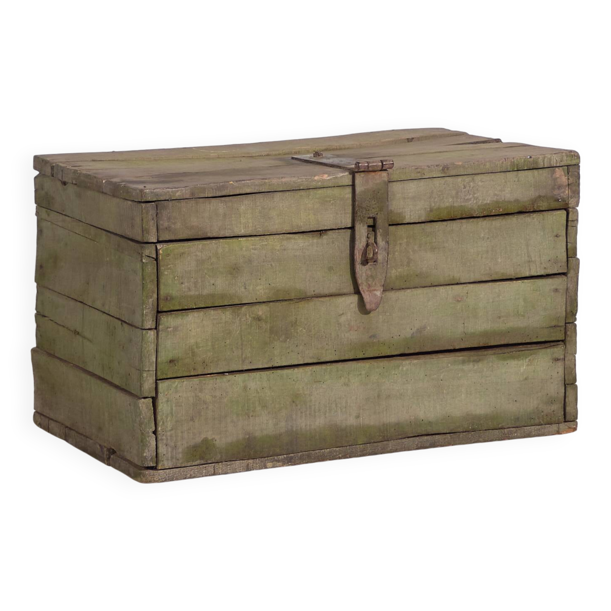 Antique green primitive style chest (circa 1920) #21