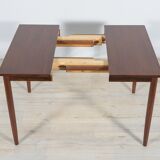 Table à manger en palissandre extensible danoise du milieu du siècle, années 1960