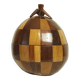 Seau à glaçons noix de coco marqueterie vintage