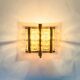 Scandinavian Glass & Brass Wall Lamp by Jakobsson for Orrefors & MPR, 1960s