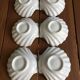 6 white porcelain scallops