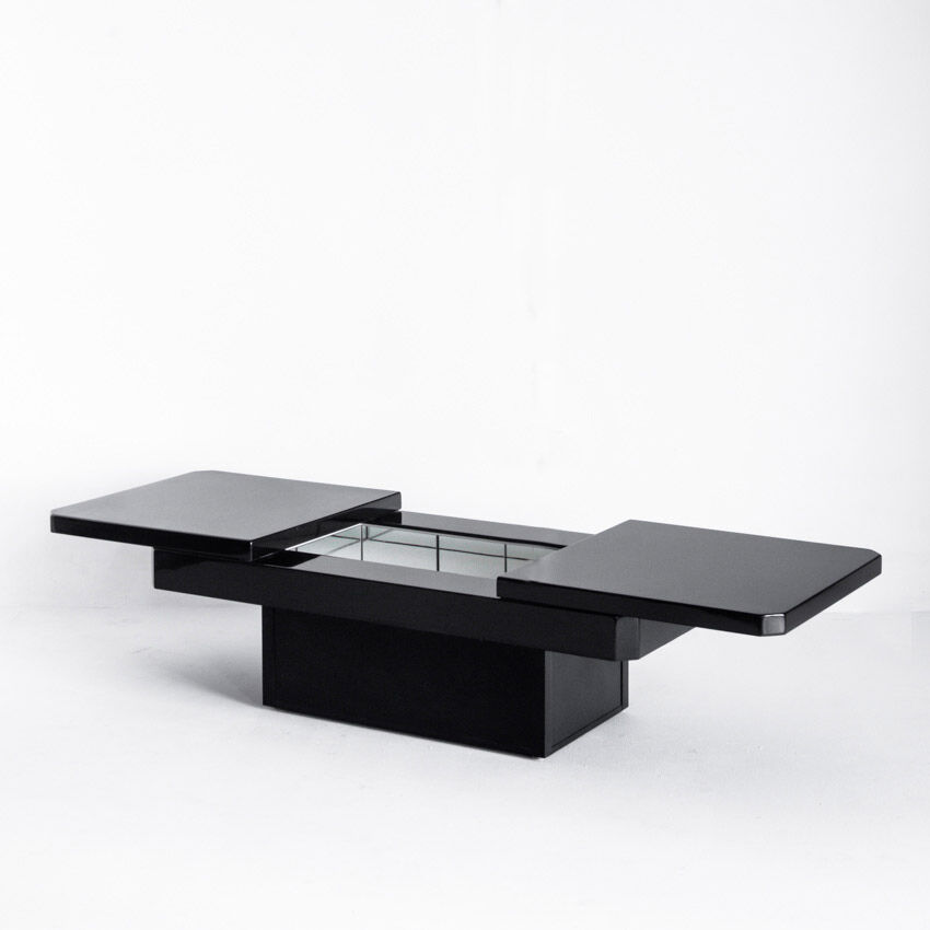 Vintage coffee table with storage, France 1980