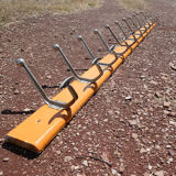 School wall door - 11-patère orange rail