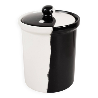 Handmade ceramic jar Ying-Yang