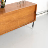 Vintage sideboard, metal feet, 121cm