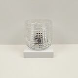 Glass wall or ceiling lamp and plastic base