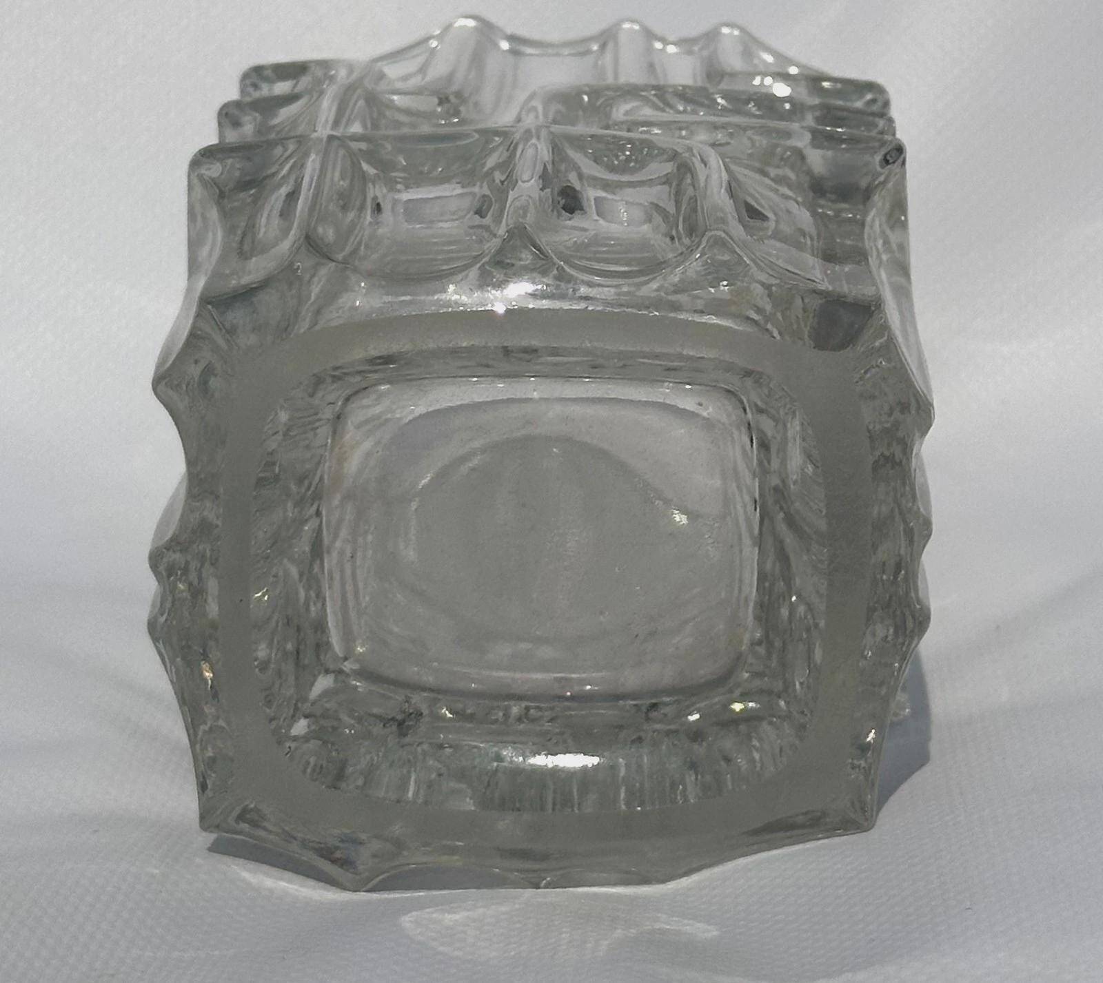 Vladislav Urban pressed glass vase for Rosice, Sklo Union, 1960s