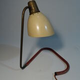 Golden brass casserole lamp 1950s