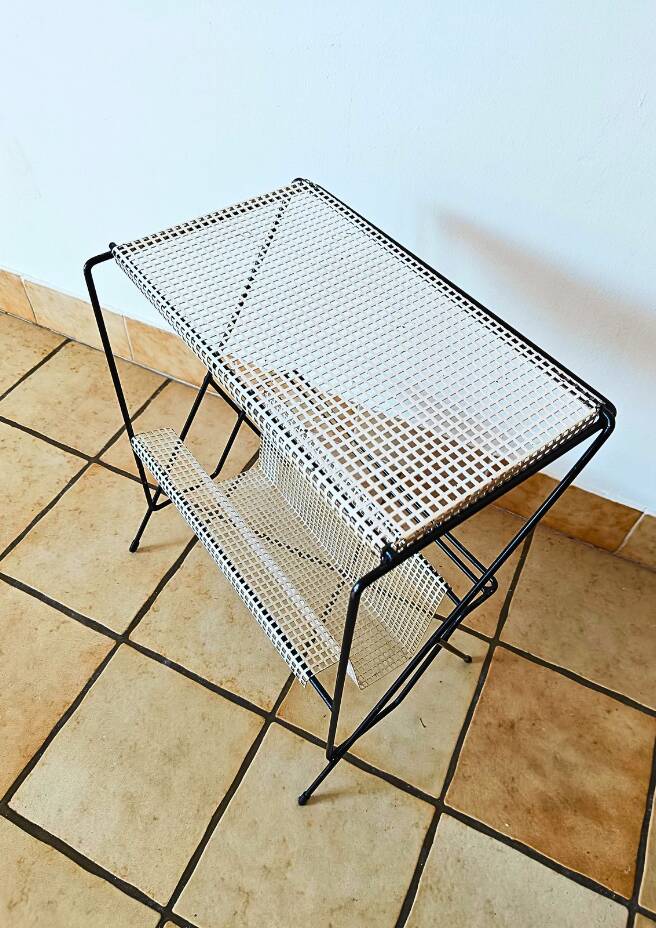 Side table with integrated magazine rack Tjerk Reijenga Pilastro 1950s