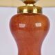 Lampe de table en verre Murano rouge et or, milieu du siècle