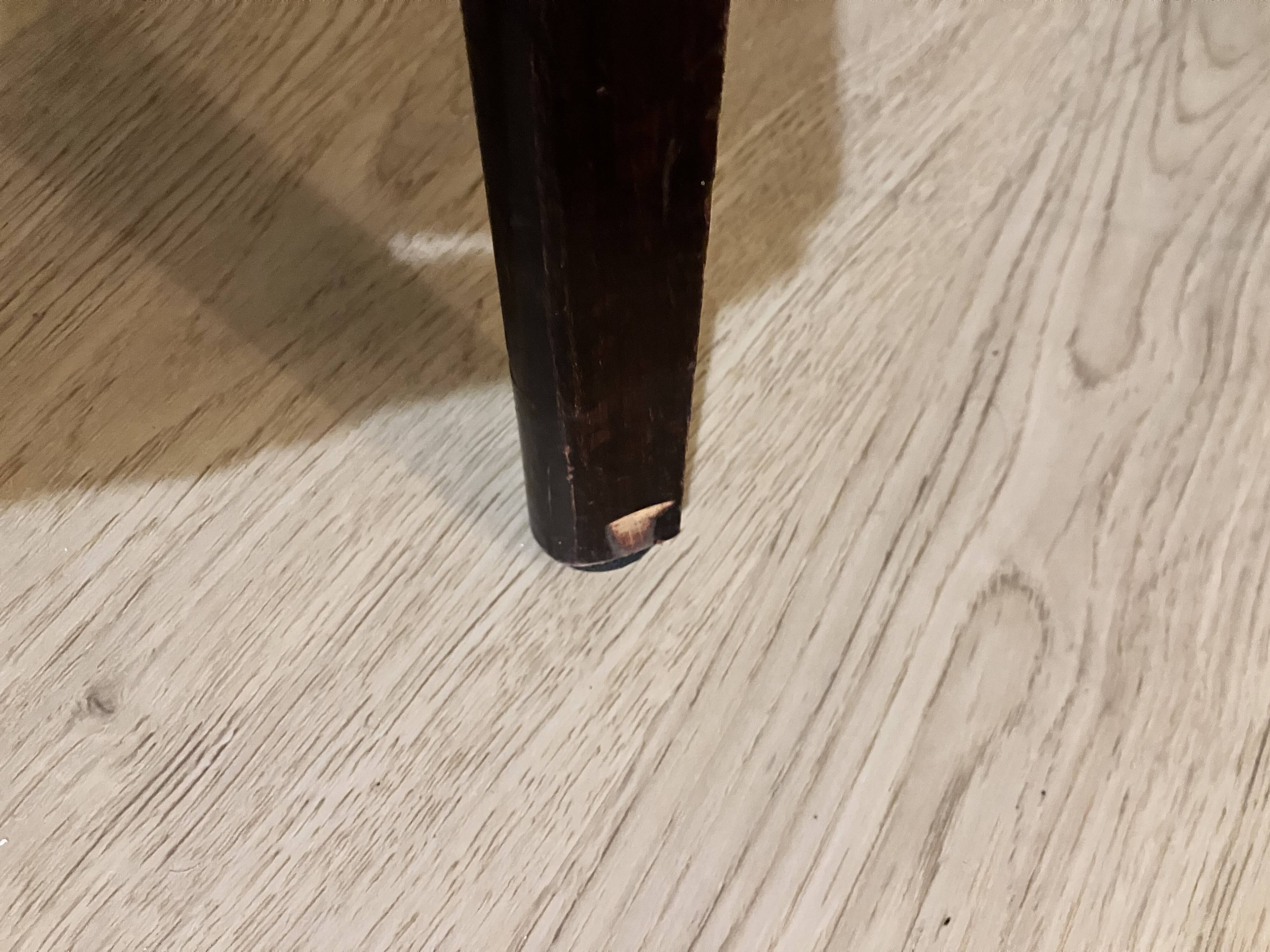 Lot de 5 chaises bois et Skaï blanc