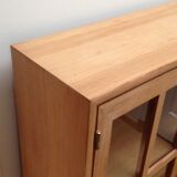 Showcase in raw wood