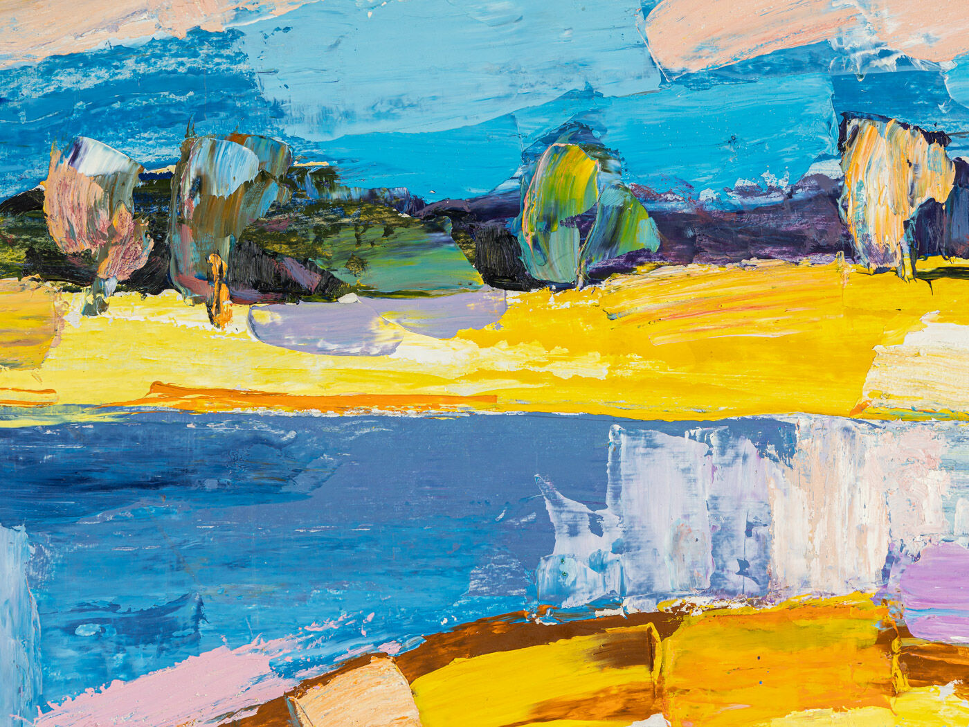 Heißer Tag, Acrylic on Cardboard, 82 x 68 cm