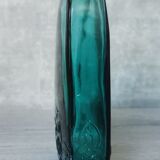 Flacons bouteilles verre gravé bleu
