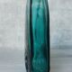 Blue engraved glass bottles