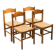 Set of 4 solid vintage brutalist chairs