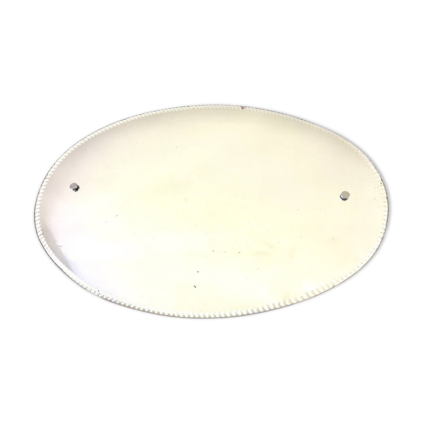 Large bevelled oval mirror 90x60 cm