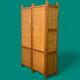 Bamboo cabinet woven and modular pine vintage 1960