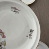 Dessert plates porcelain floral decoration