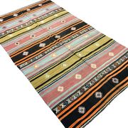 Oushak Kilim Runner en laine vintage