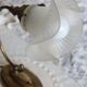 Lampe vintage en métal doré - Abat-jour tulipe