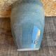 Ancient Vase JACKY COVILLE Glazed Stoneware Blue Vintage #D987