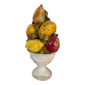 Corbeille de fruits barbotine 1924