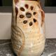 Vase vintage en céramique figurant une chouette