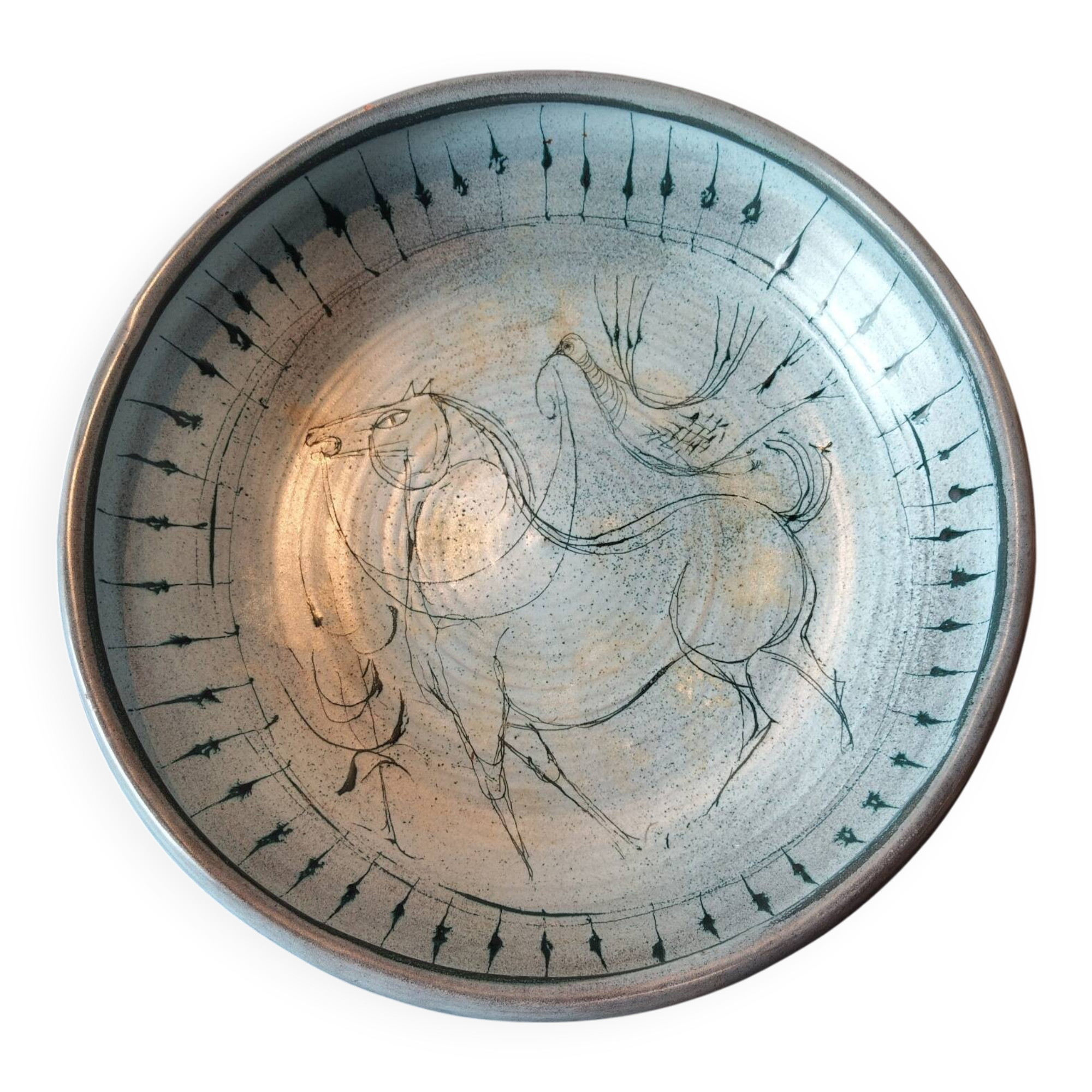 Large ceramic wall plate – Atelier Roy Montgolfier – unique piece