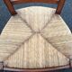 4 solid wood chairs with rush seats