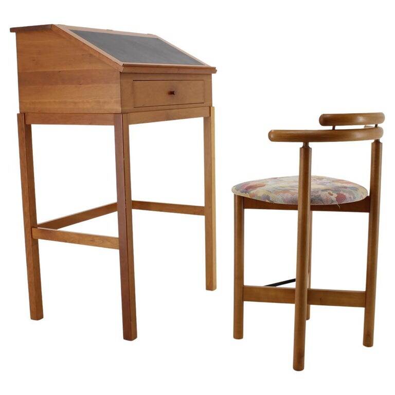 Danish Mahogany Writing Desk and High Chair by Rud Thygesen & Johnny Sørensen