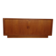 Large teak tambour sideboard from Dyrlund, Denmark, 1970s.