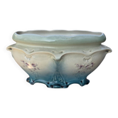 Jardinière barbotine vintage Gustave De Bruyn Fives-Lille 30 cm