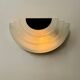 Pair of vintage wall lights, sandblasted perspex and black metal, Italy, 1980