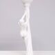 Art Deco White Ceramic naked Woman lamp Globe Italy 1970s