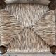Wood & straw fireplace chair mountain chalet country cottage no dudouyt 60's