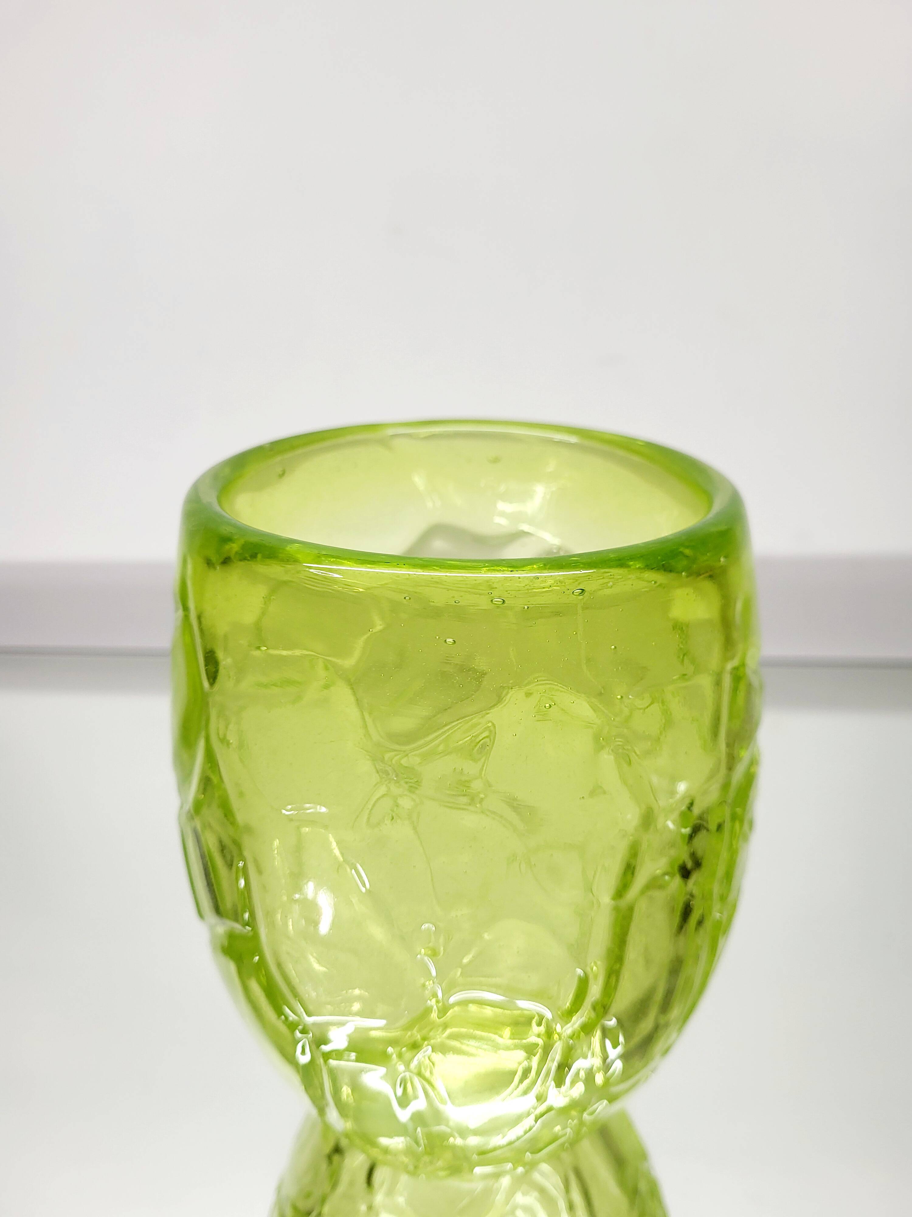 Vase Val saint lambert Studio Cristal, décor en relief