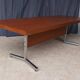 Vintage mahogany desk with chrome metal.