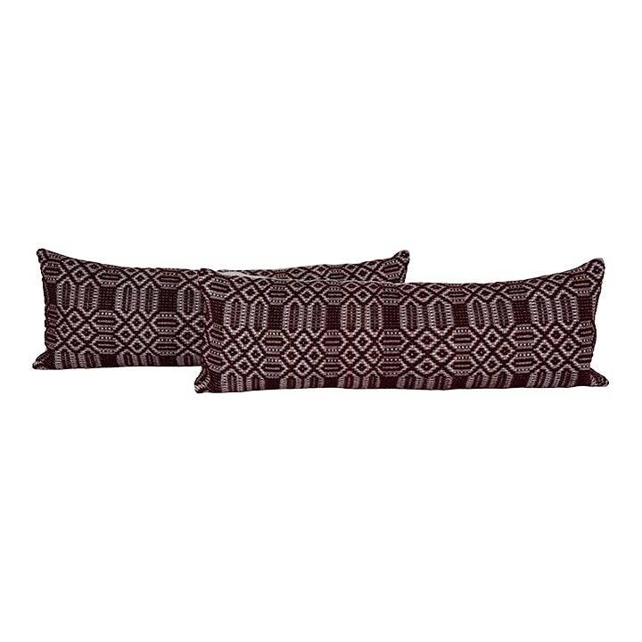 Set of 2 vintage kilim cushion covers 30x91 cm